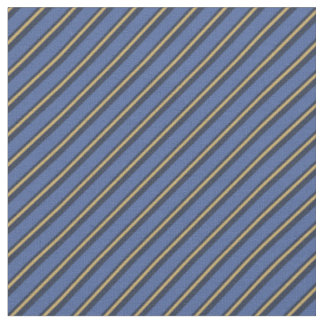 Blauw & Goud Strepen Stof