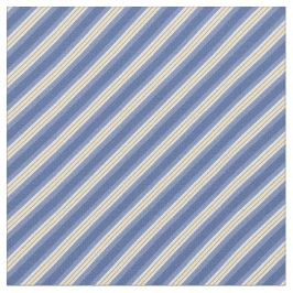 Blauw & Goud Strepen Stof