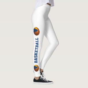 Blauw Goud Team Geest Meisjes Basketbal Leggings