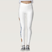 Blauw Goud Team Geest Meisjes Basketbal Leggings (Voorkant)