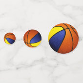 Blauw Goud Team Kleuren Basketbal Party Confetti (Achterkanten)