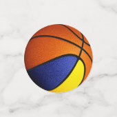 Blauw Goud Team Kleuren Basketbal Party Confetti (Kleine voorkant)