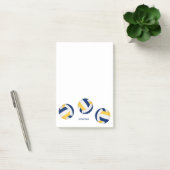 Blauw goud team kleuren volleybal atleet of coach post-it® notes (Kantoor)