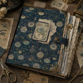 Blauw & Goud Vintage Bloemen Decoupage Tissue Tissuepapier