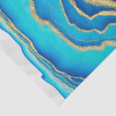 Blauw Goud Vloeibaar Schilderen Vloeibare Kunst Ab Tissuepapier (Detail)