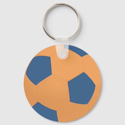 Blauw & Goud Voetballen Sleutelhanger (Voorkant)