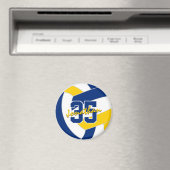Blauw Goud Volleybal Team Kleuren Geschenken Magneet (Insitu (Vaatwasser))