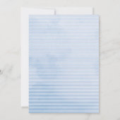 Blauw Goud Waterverf Oh Boy Baby shower Kaart (Achterkant)