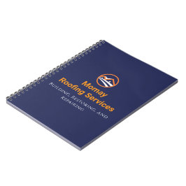 Blauw Goud Wit Dakbedekkingsbedrijf Notitieboek