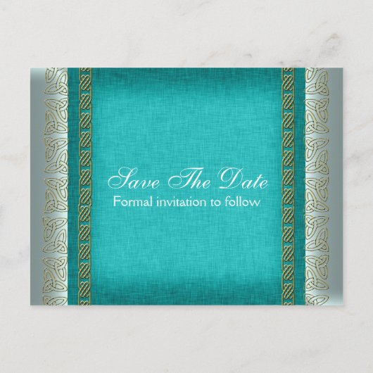 Blauw goud wit huwelijksverjaardag aankondigingskaart (Achterkant)