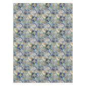 Blauw Goud Wit Kerstmis Sneeuwvlokken Tafelkleed (Voorkant)