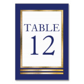 Blauw | Goud | Wit Modern Eenvoudig Elegant Kaart (Voorkant)