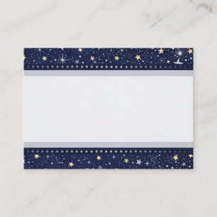 Blauw Goud & Wit Star BLANK Bruiloft Zitplaatsen K Plaatskaartje