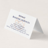 Blauw Goud Witte Dakbedekkingsaannemer QR-code Visitekaartje (Achterkant)