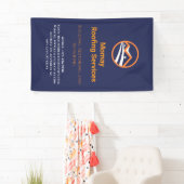 Blauw Goud Witte Dakdekker Spandoek (Insitu)