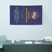 Blauw Goud Witte Dakdekker Spandoek (Beurs)