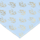 Blauw Goud Zeemeermin Thema Baby shower Verjaardag Tafelkleed (Gekanteld)