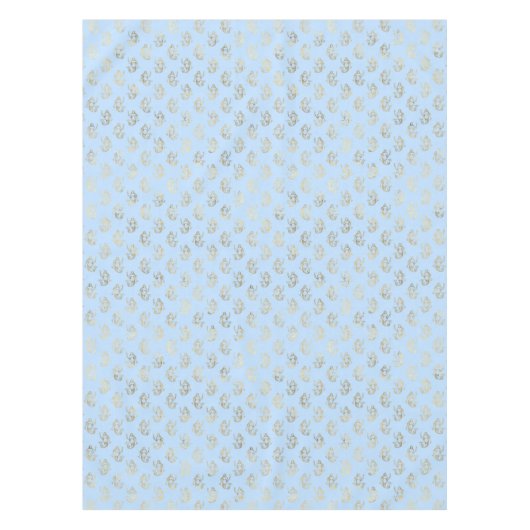 Blauw Goud Zeemeermin Thema Baby shower Verjaardag Tafelkleed (Voorkant)