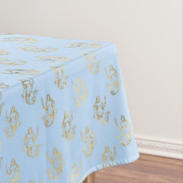 Blauw Goud Zeemeermin Thema Baby shower Verjaardag Tafelkleed