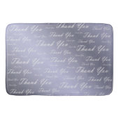 blauw, goud, zilver, dankjewel + u, bloemen, bloem badmat (Voorkant)