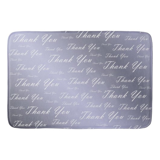 blauw, goud, zilver, dankjewel + u, bloemen, bloem badmat (Voorkant)