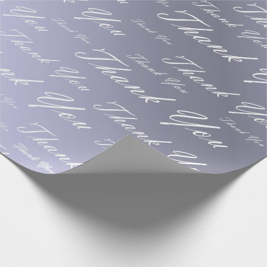 blauw, goud, zilver, dankjewel + u, bloemen, bloem cadeaupapier (Hoek)