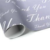 blauw, goud, zilver, dankjewel + u, bloemen, bloem cadeaupapier (Rol Hoek)