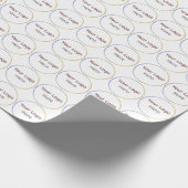 Blauw Goud, Zilver Ingelijste Corporate Logo, Klei Cadeaupapier (Hoek)