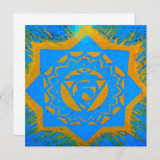 blauw goudbeton met tanisch design (Voorkant / Achterkant)