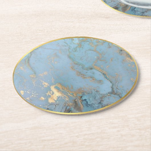 blauw goudblauw onderzetter (Gebogen)