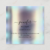 Blauw goudbruin, uniek Logo Vierkante Visitekaartje (Achterkant)