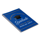 Blauw Gouden Afstuderen Aangepaste Klas van 2023 A Notitieboek (Rechterzijde)