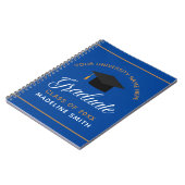 Blauw Gouden Afstuderen Aangepaste Klas van 2023 A Notitieboek (Linkerzijde)