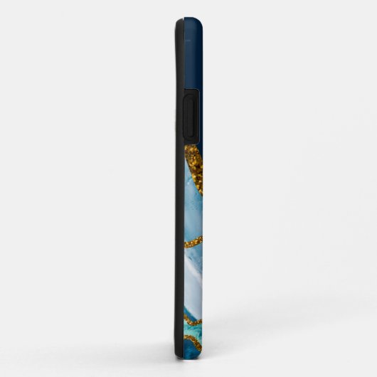 Blauw & Gouden Agaat Geode Case-Mate iPhone Case (Achterkant/rechts)