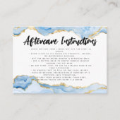 Blauw gouden agaat Lash Eyelash Extensions nazorg Visitekaartje (Voorkant)