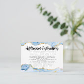 Blauw gouden agaat Lash Eyelash Extensions nazorg Visitekaartje (Staand voorkant)