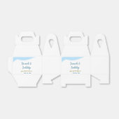 Blauw gouden aquarel borrelend en brunch bruids sh bedankdoosjes (Uitgevouwen)