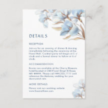 Blauw Gouden Artistieke Bloemen
