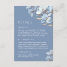 Blauw Gouden Artistieke Bloemen