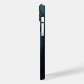 Blauw - Gouden bladeren Case-Mate iPhone Case (Achterkant / Links)