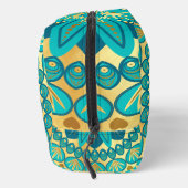 Blauw Gouden Bloem Mandala Toilettasje (Rechts)