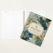 Blauw Gouden Bloemendagelijkse Planner Studie Orga (Display)