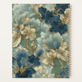 Blauw Gouden Bloemendagelijkse Planner Studie Orga (Achterkant)