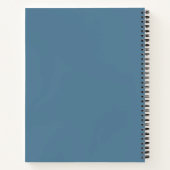 Blauw Gouden Bloemenkruis Gepersonaliseerde Bijbel Notitieboek (Achterkant)