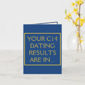 Blauw & gouden C14-deklaag Kaart (Gele Bloem)