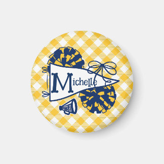 Blauw Gouden Cheer Pennant Persoonlijke Locker Magneet