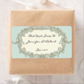 Blauw Gouden Cream  Lijst Waterflesetiket Etiket (Insitu)