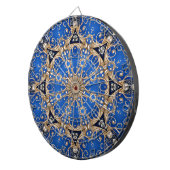 Blauw Gouden Decoratie Dartbord (Voorkant Rechts)