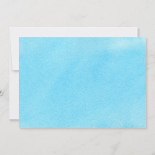 Blauw Gouden Doop 1e Verjaardag Tekst Foto Kaart (Achterkant)