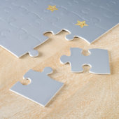 Blauw Gouden Droom Sterren Eenhoorn Legpuzzel (Zijkant)